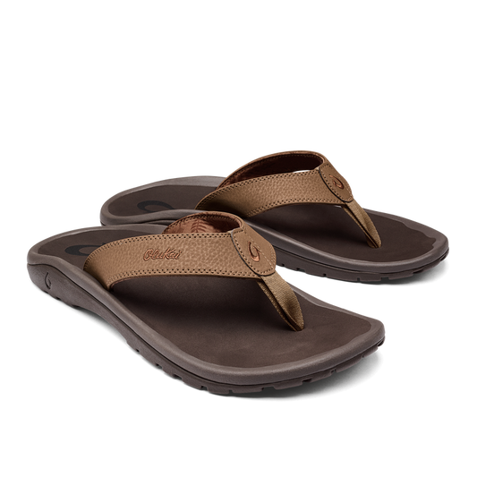 Olukai Mens Ohana Sandal in Tan/Dark Java