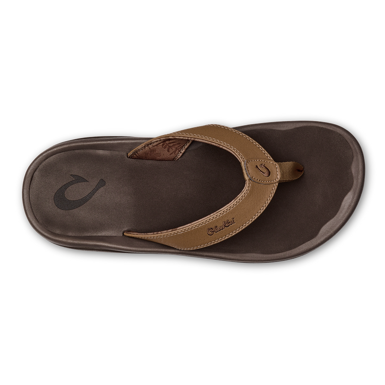 Olukai Mens Ohana Sandal in Tan/Dark Java