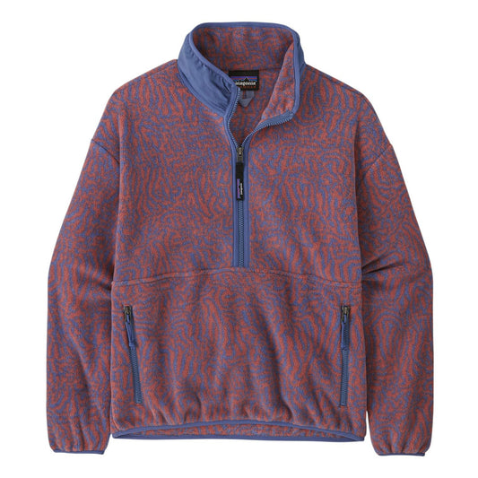Womens Patagonia Synch Marsupial Half Zip in Sea Run: Potters Red