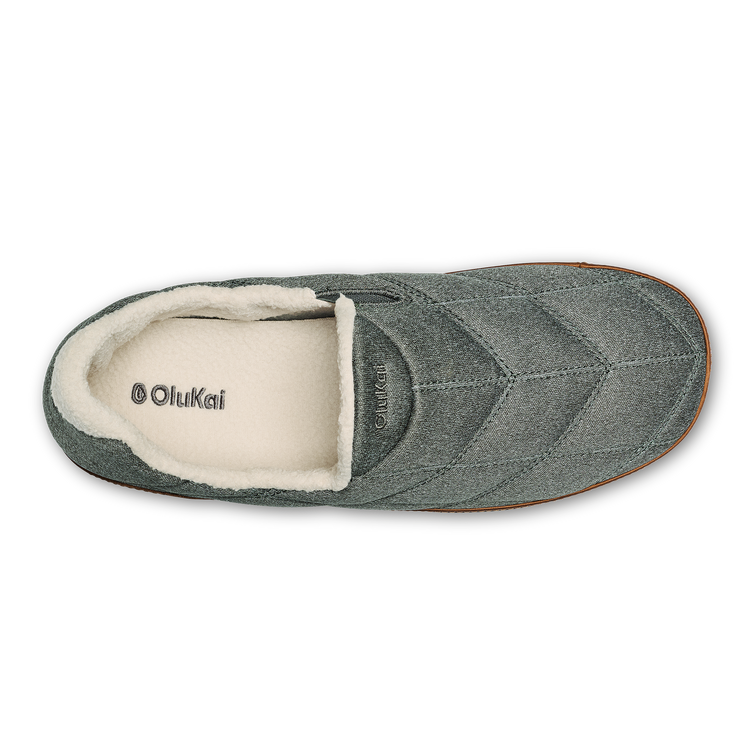 Olukai Mens Puku'i Slipper in Ash