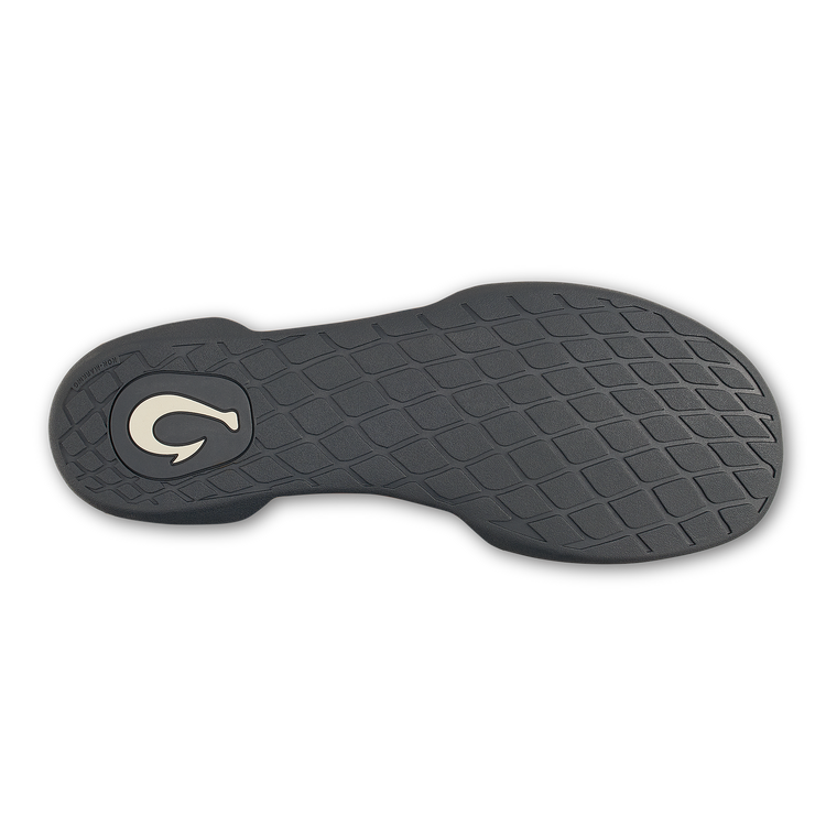 Olukai Mens Hanohano II Fleece Slipper in Dark Shadow
