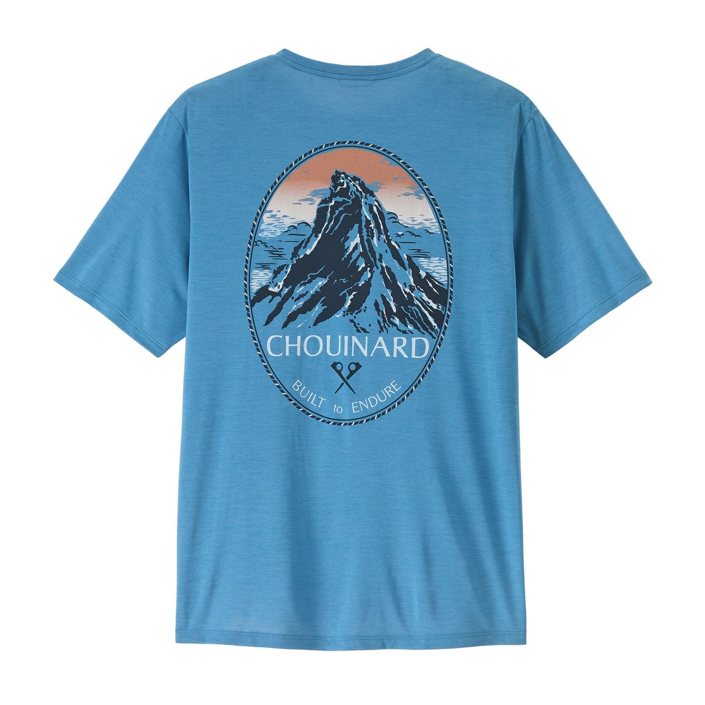 Patagonia Mens Cap Cool Daily Shirt in Chouinard Crest:Shore Blue