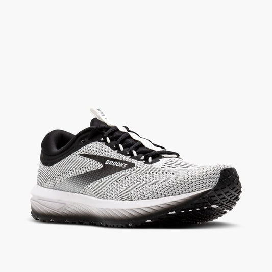 Brooks Mens Revel 7 Running Shoes in White/Black
