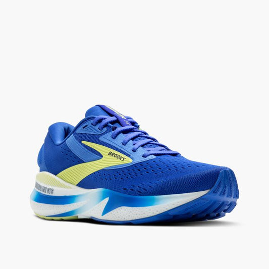 Brooks Mens Adrenaline GTS 24 Running Shoe in Cobalt/Neo Yellow/Peacoat