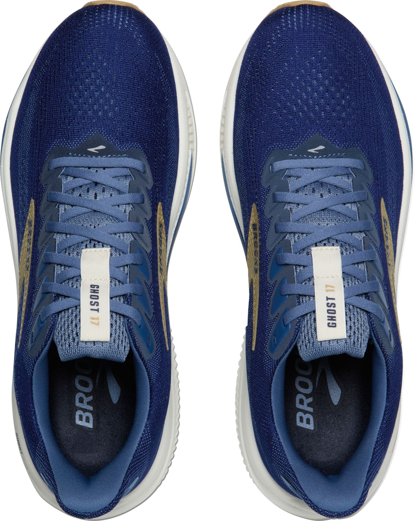 Brooks Mens Ghost 17 Running Shoe in Beacon Blue/Moonlight/Starfish