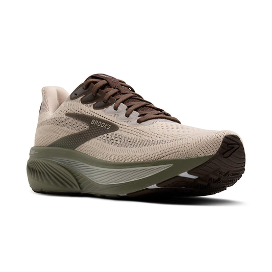 Brooks Mens Ghost 17 Running Shoe in Chateau Grey/Brown/Olive