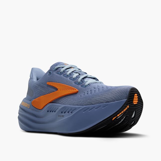 Brooks Mens Glycerin Max Running Shoe in Country Blue/Sky/Orange