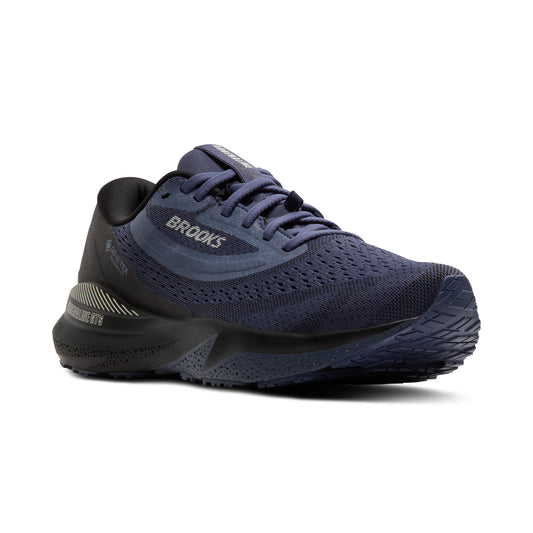 Brooks Mens Adrenaline GTS 24 GTX Waterproof Running Shoe in Black/Nightshadow/Coconut