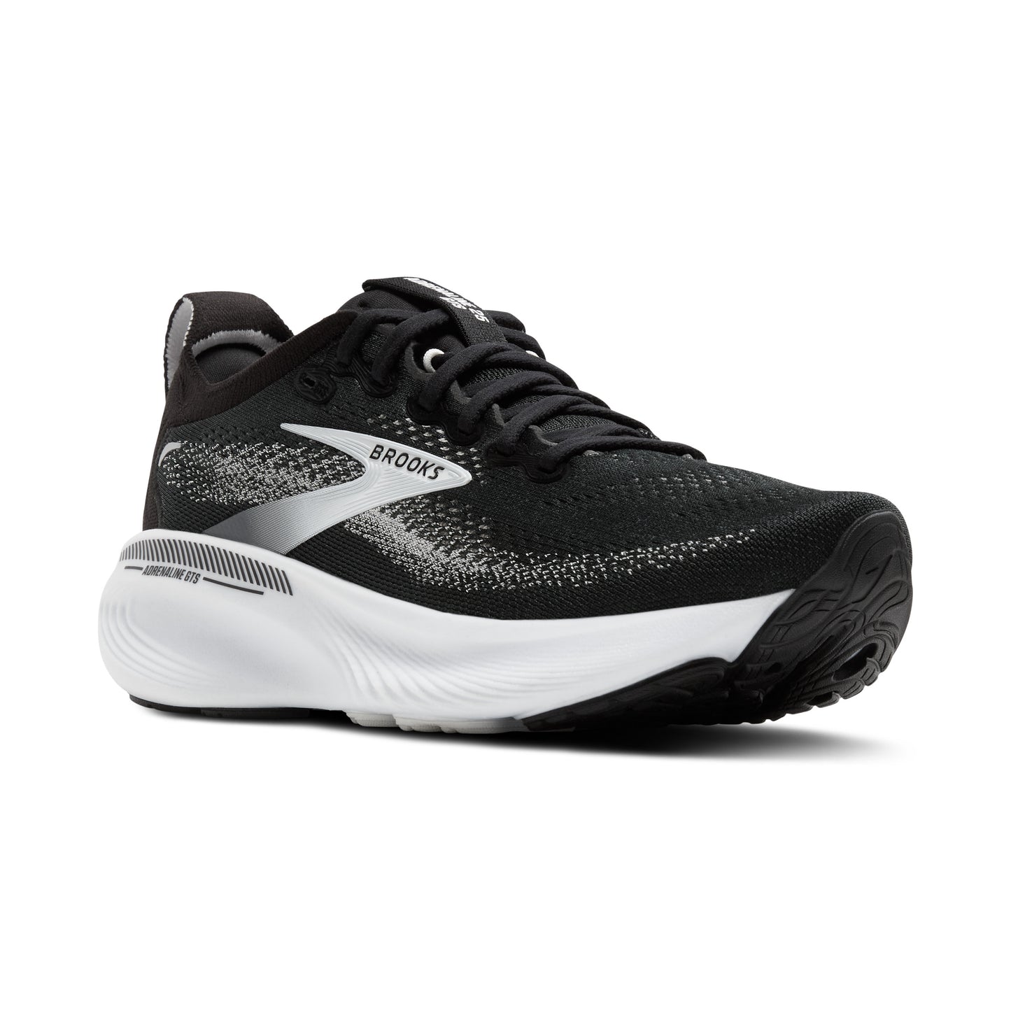 Brooks Mens Adrenaline GTS 25 Running Shoe in Black/Grey/White