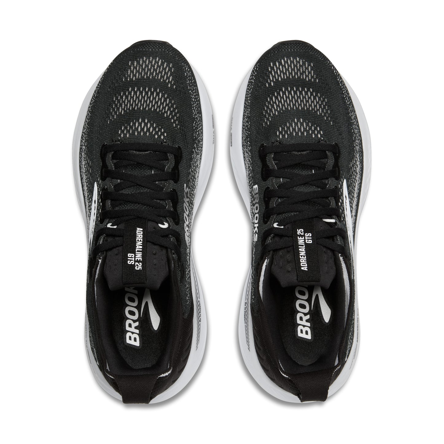 Brooks Mens Adrenaline GTS 25 Running Shoe in Black/Grey/White