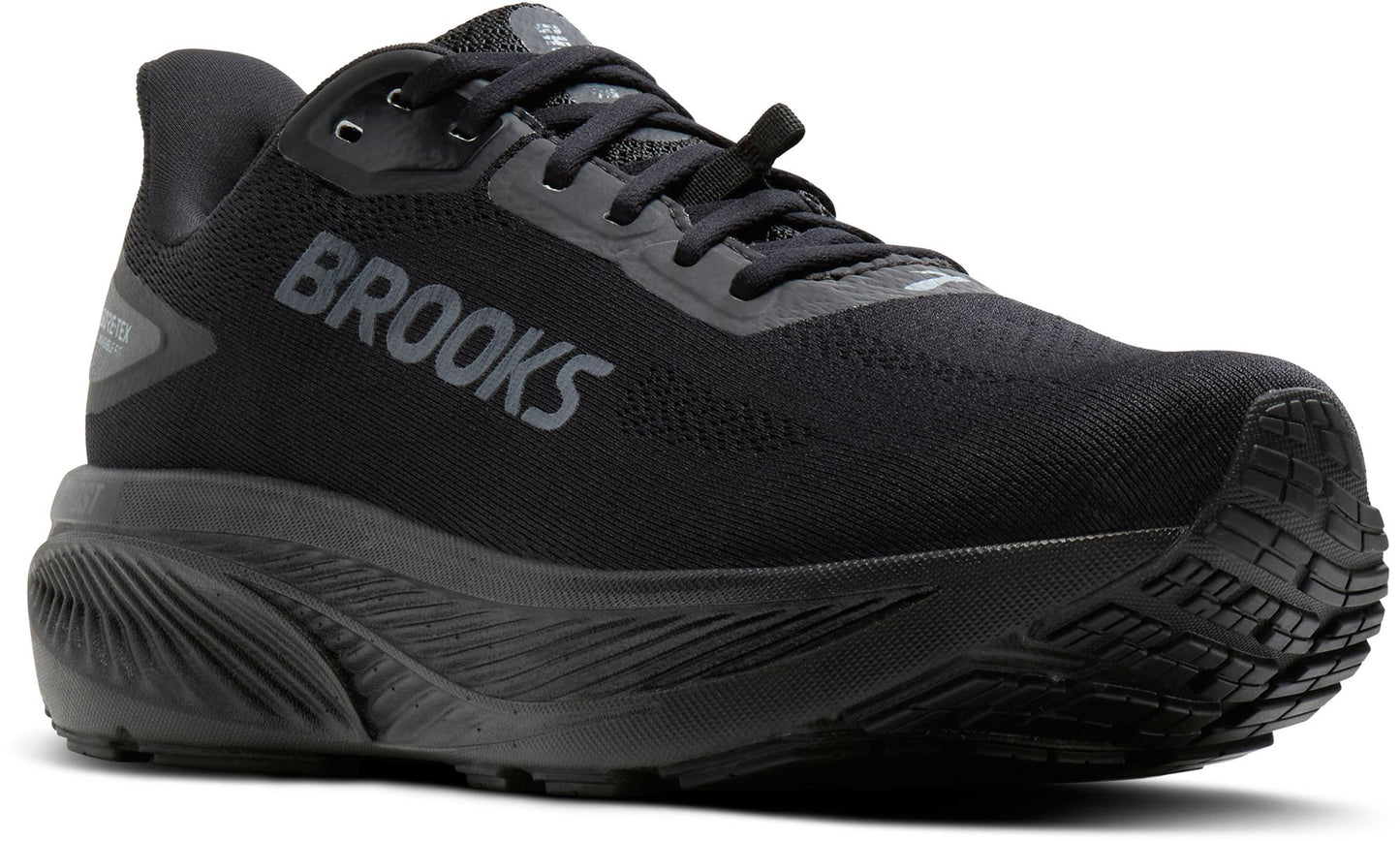 Brooks Mens Ghost 18 GTX Running Shoe in Black/Black/Ebony