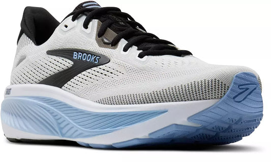 Brooks Mens Ghost 18 Running Shoe in White/Black/Open Air