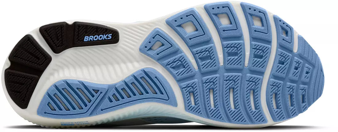 Brooks Mens Ghost 18 Running Shoe in White/Black/Open Air
