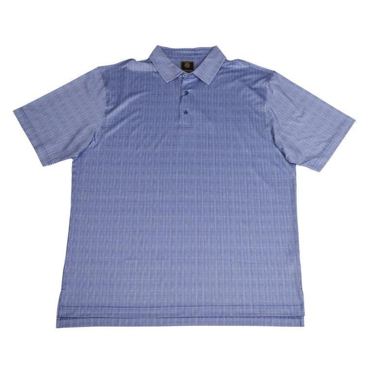 F/X Fusion Printed Performance Polo in Navy Micro Gingham