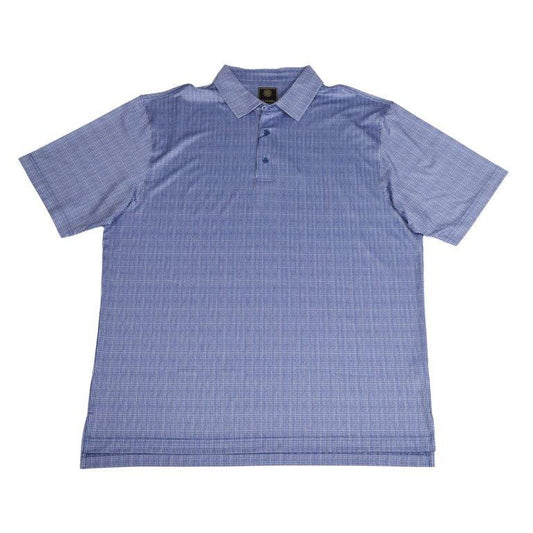 F/X Fusion Printed Performance Polo in Navy Micro Gingham