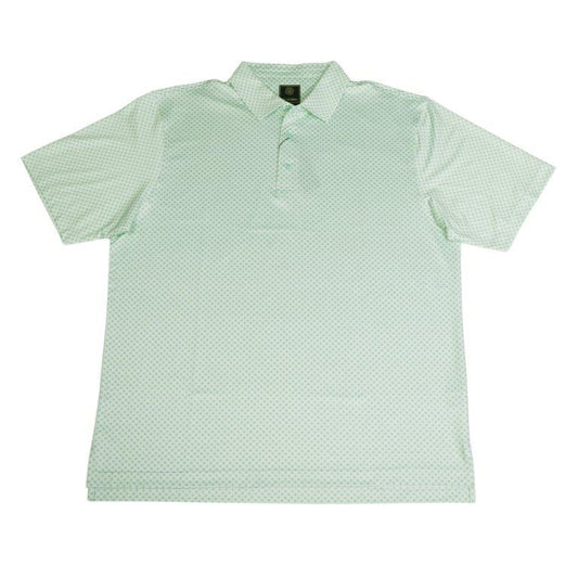F/X Fusion Printed Performance Polo in Lime Mini Squares