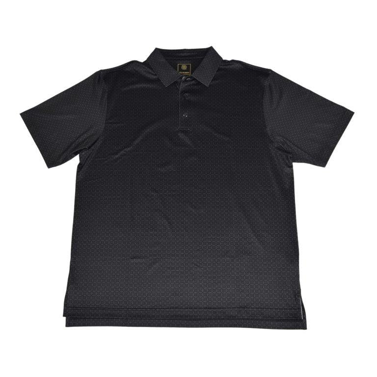 F/X Fusion Printed Performance Polo in Black Geo Print