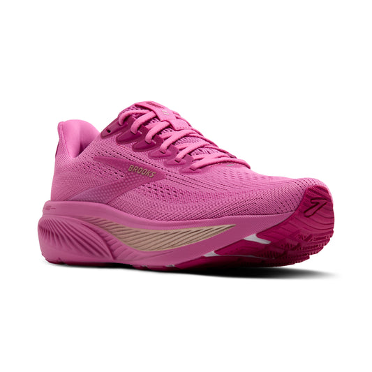 Womens Brooks Ghost 17 Running Shoe in Pink/Fuchsia/Gold