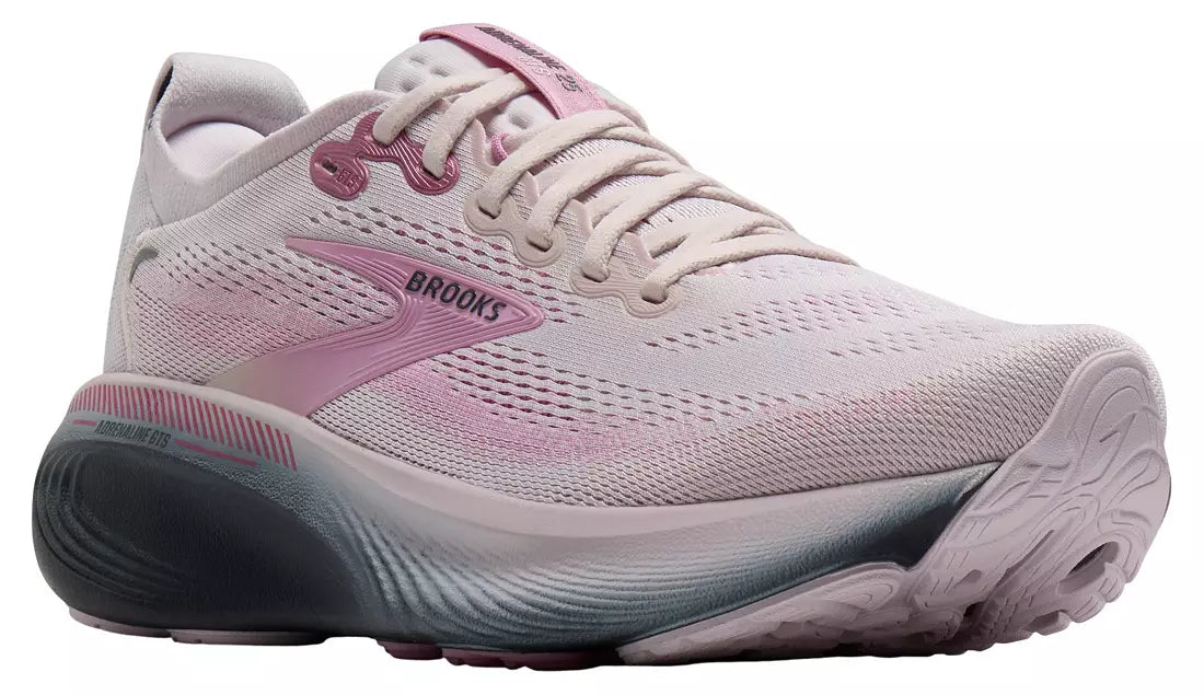 Womens Brooks Adrenaline GTS 25 Running Shoe in Mauve/Ebony/Pink