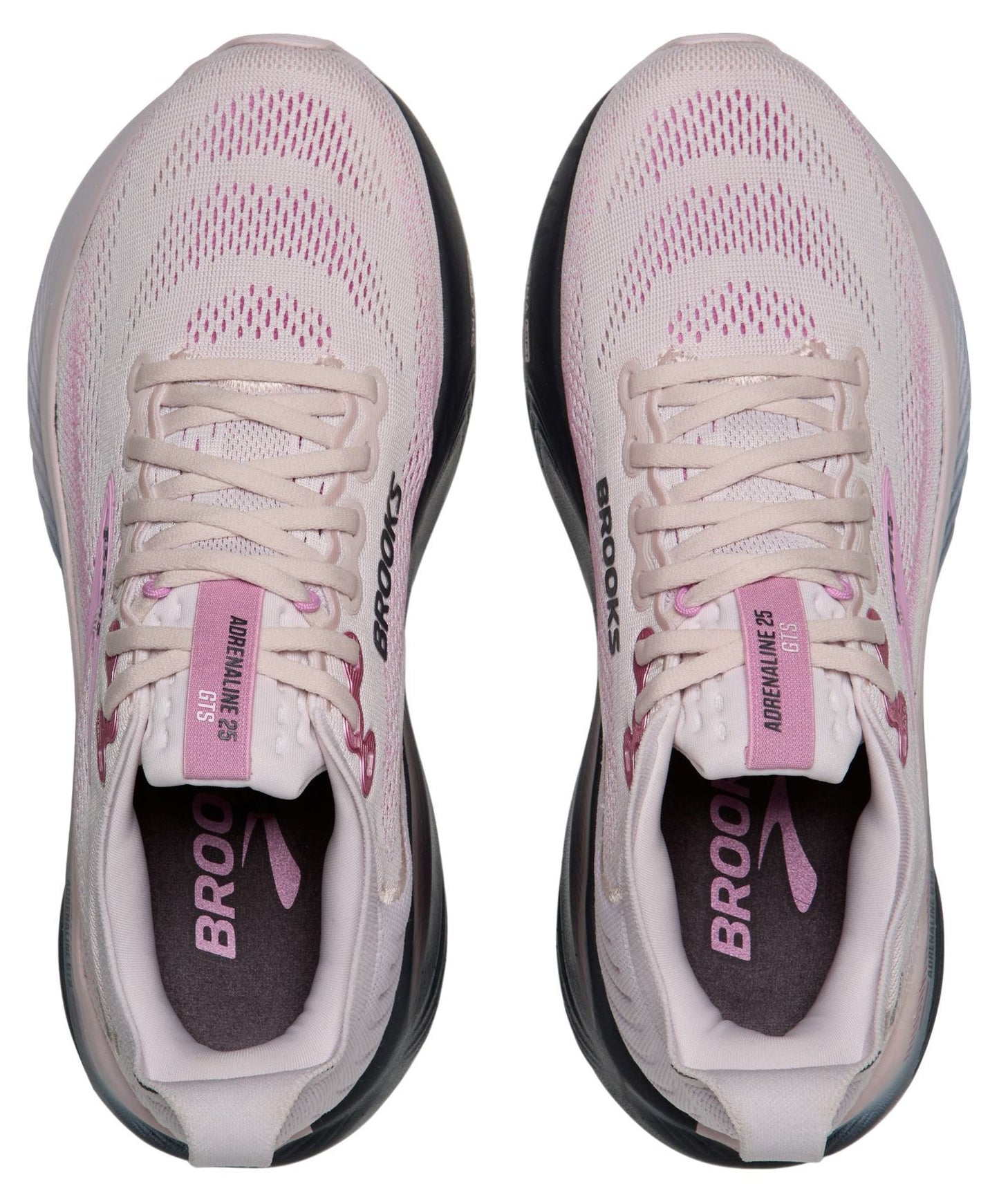 Womens Brooks Adrenaline GTS 25 Running Shoe in Mauve/Ebony/Pink