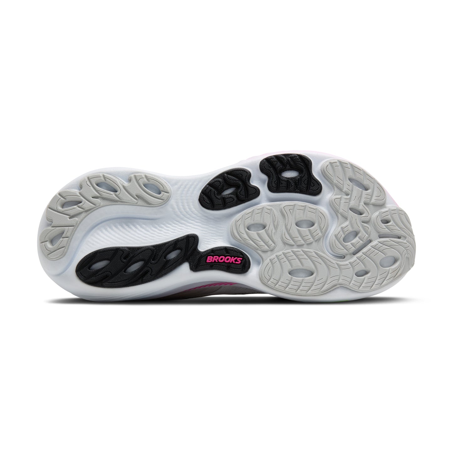 Womens Brooks Adrenaline GTS 25 Running Shoe in Oyster/Pink/Green