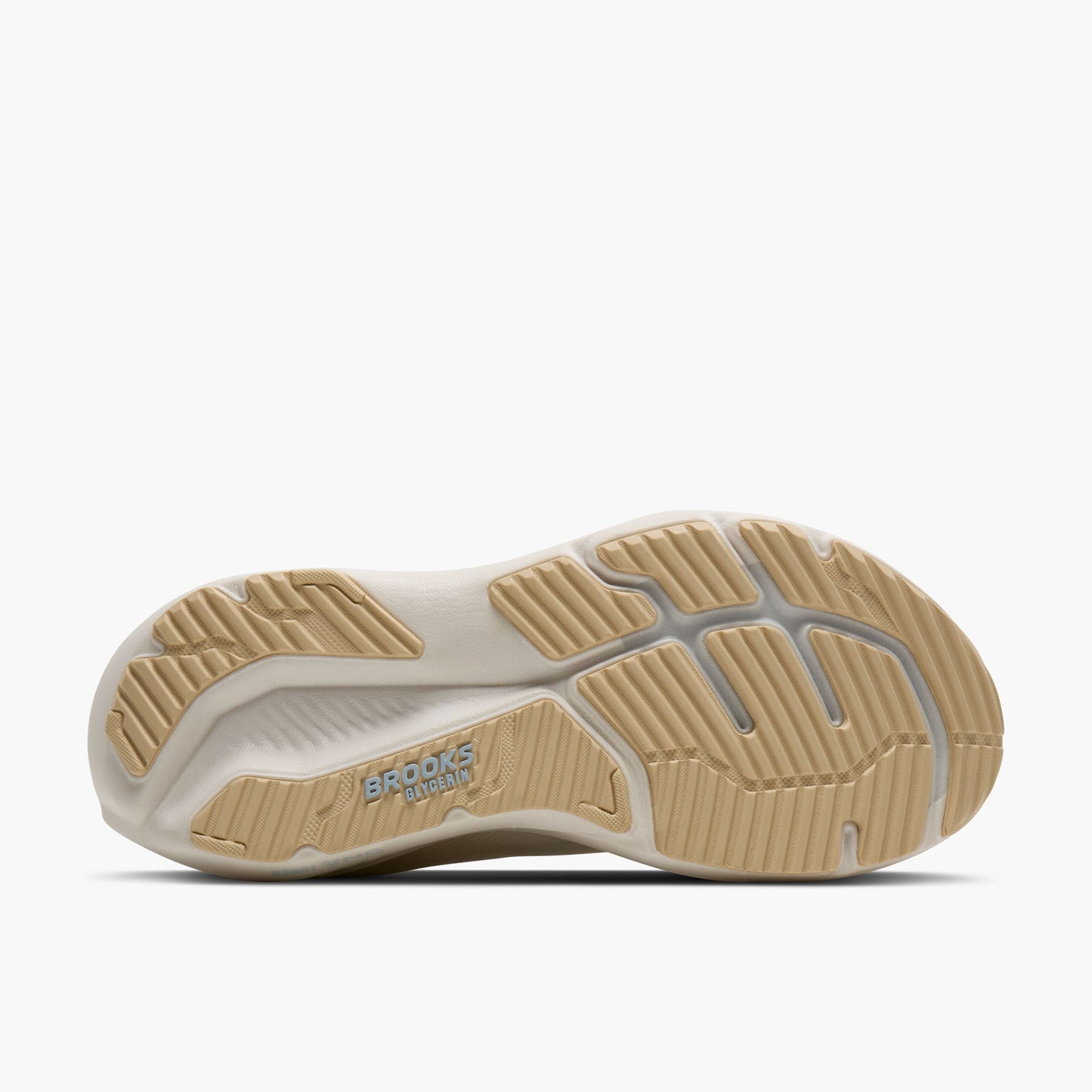 Womens Brooks Glycerin 23 Running Shoe in Coconut/Sand/Skyway