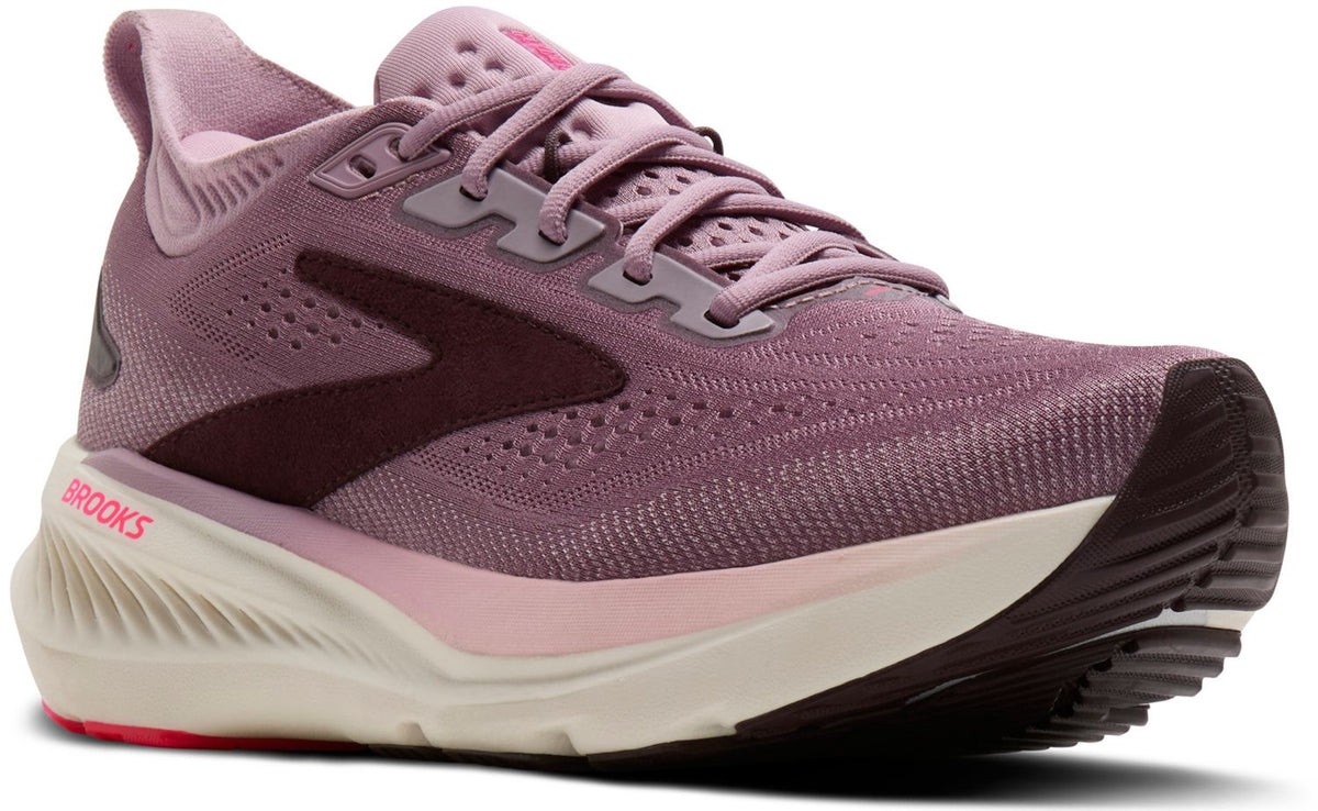Womens Brooks Glycerin 23 Running Shoe in Elderberry/Peppercorn/Clear