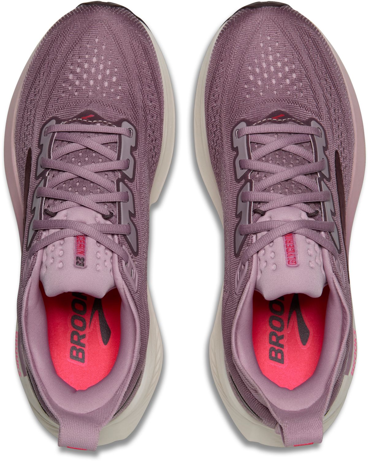 Womens Brooks Glycerin 23 Running Shoe in Elderberry/Peppercorn/Clear