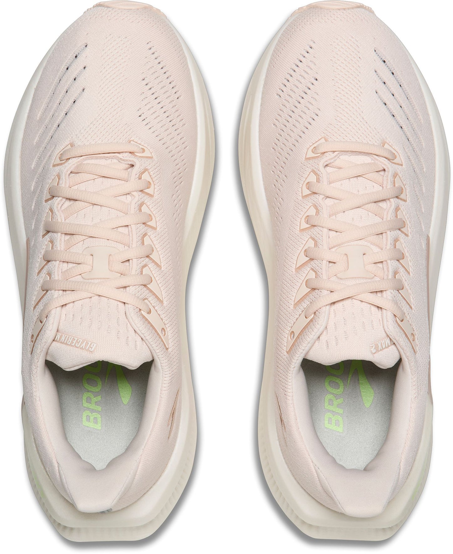 Womens Brooks Glycerin Max 2 Running Shoe in Morganite/Paradise Green/Clear
