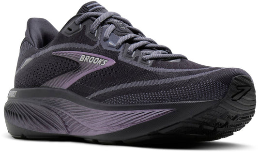 Womens Brooks Ghost 18 Running Shoe in Ebony/Folkstone/Metallic
