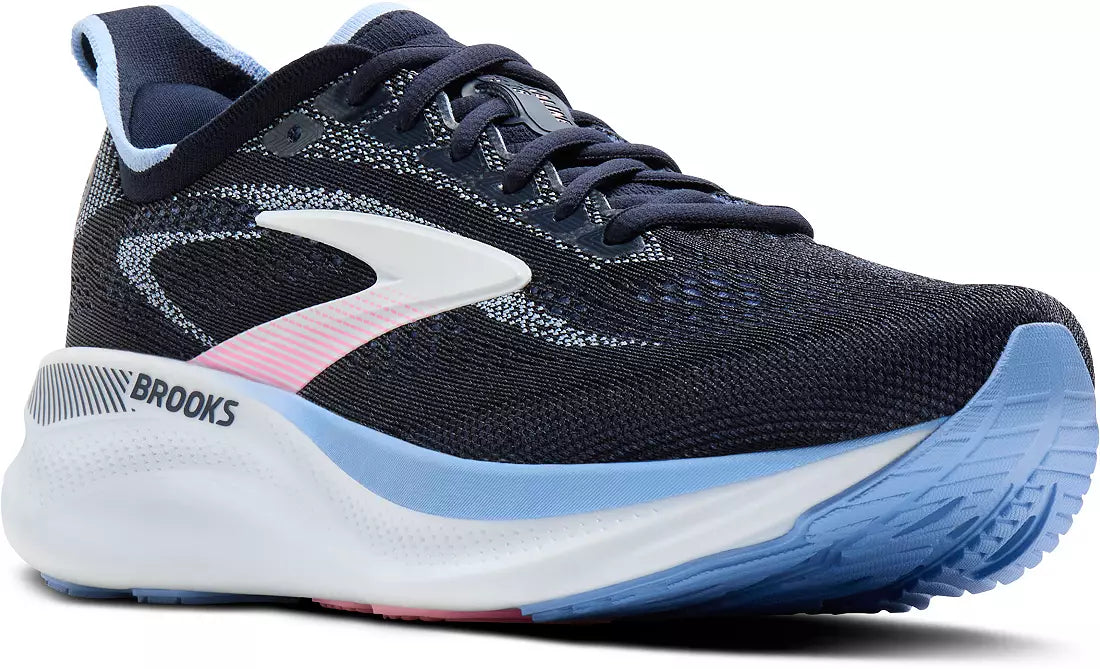 Womens Brooks Adrenaline GTS 26 Running Shoe in Navy/Cornflower/Pink