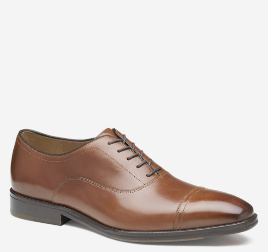 Johnston & Murphy Sullivan Cap Toe in Tan Calfskin