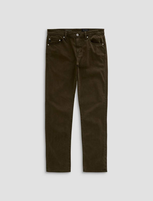 Adriano Goldschmeid Everett Sueded Sateen 5-Pocket Pant in Sulfur Dirty Olive