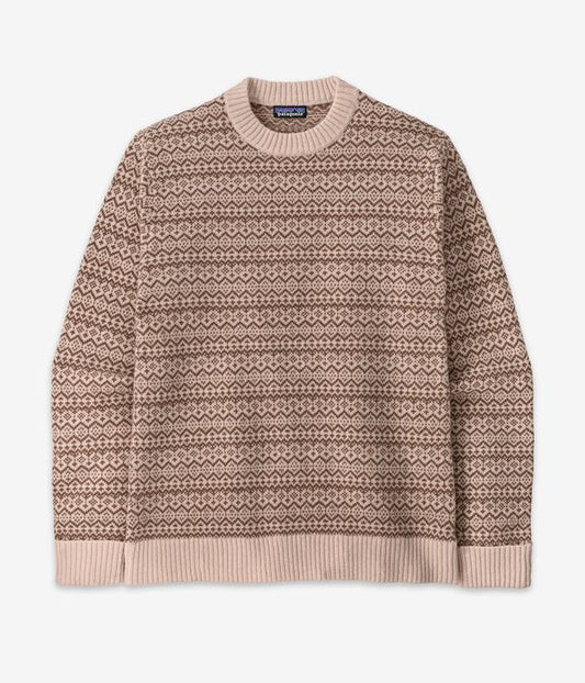 Patagonia Mens Recycled Wool-Blend Sweater in Snow Squail: Natural