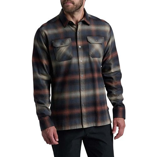 Kuhl Mens Dillingr LS Flannel Shirt in Dune