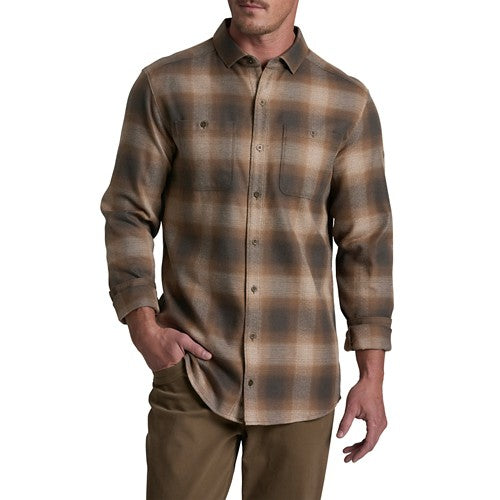 Kuhl Mens The Law LS Flannel Shirt in Kanteen