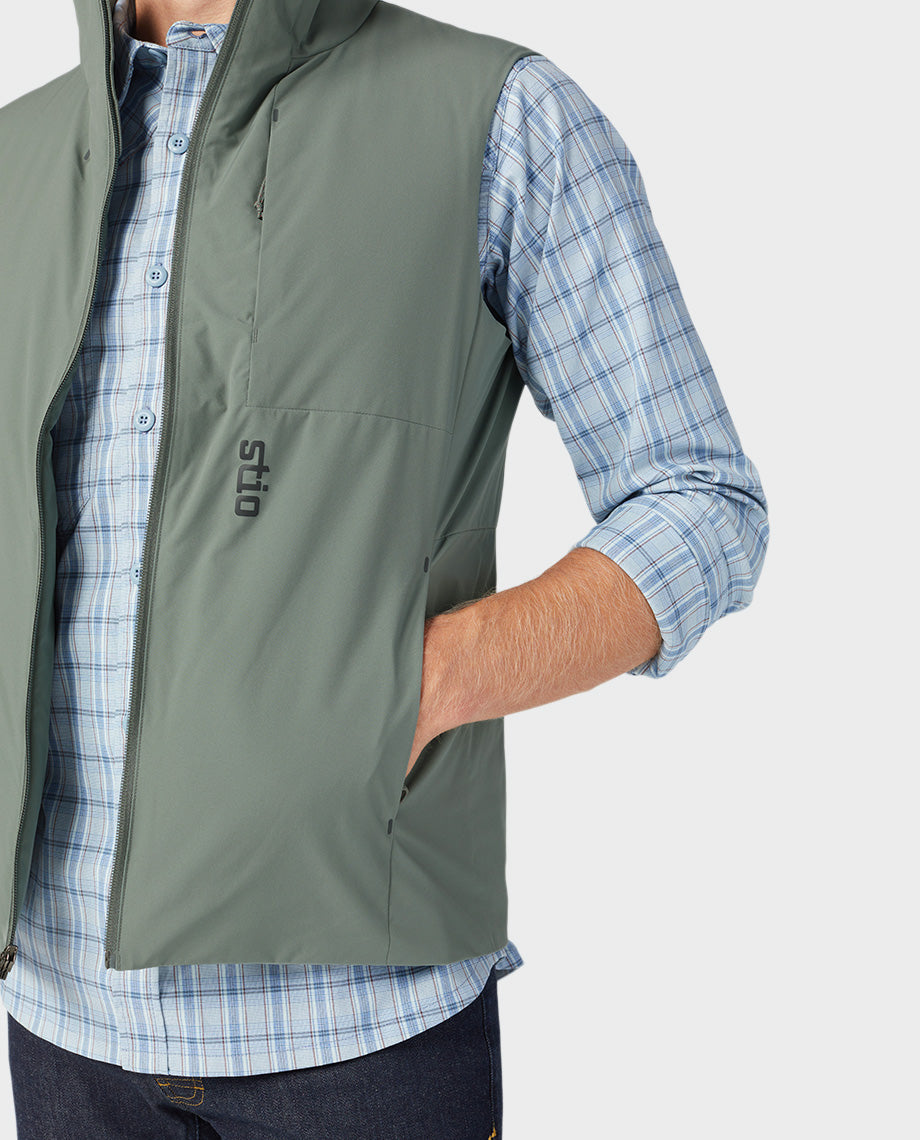 Stio Mens Fernos Insulated Vest in Canyon Rock