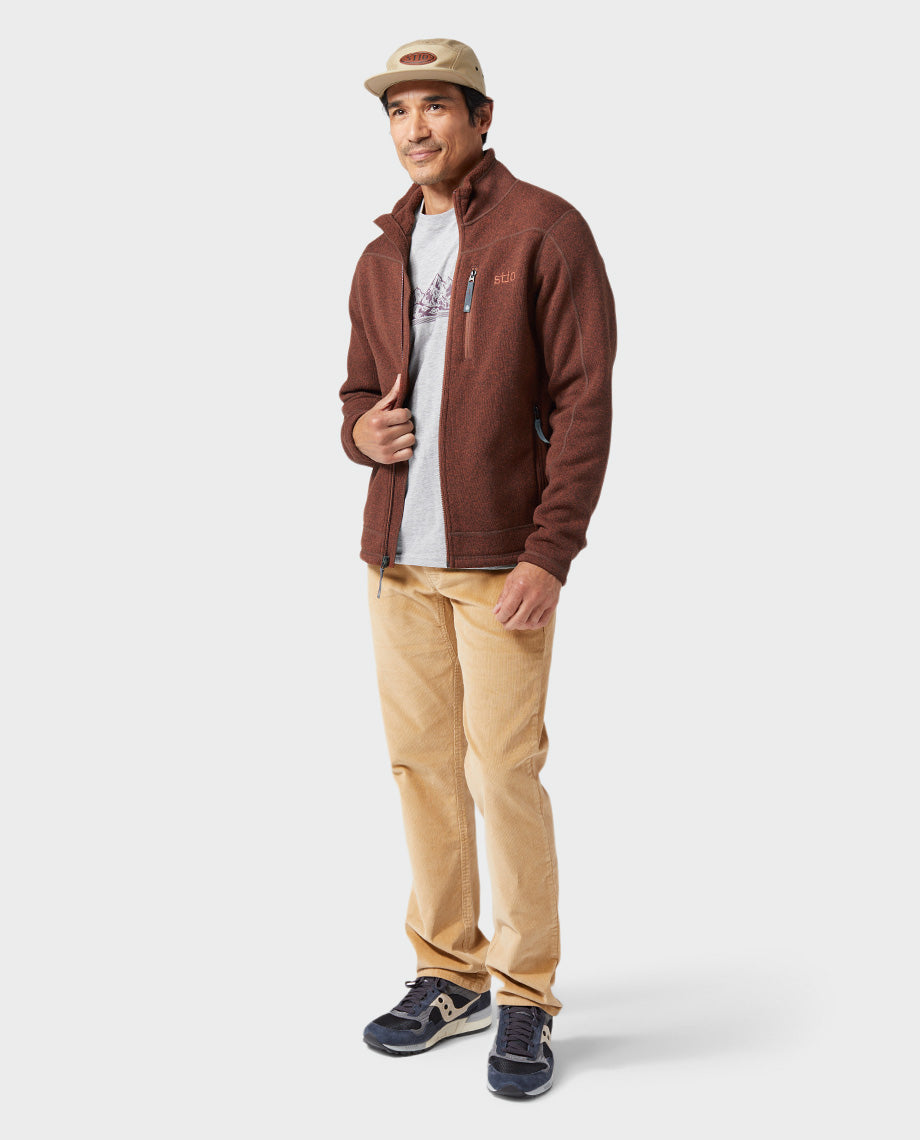 Stio Mens Wilcox Fleece Jacket in Lodge Beam