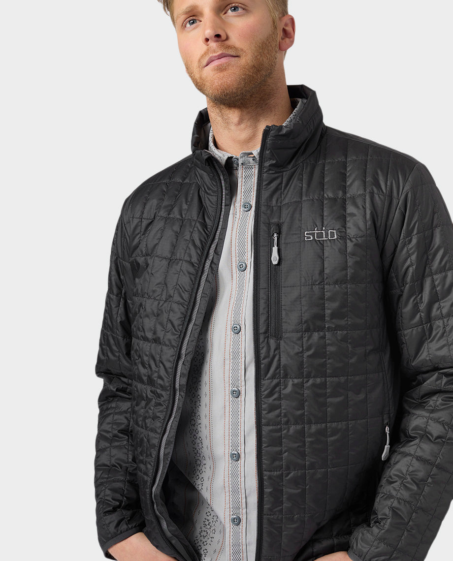 Stio Mens Azura Insulated Jacket in Boundary Black