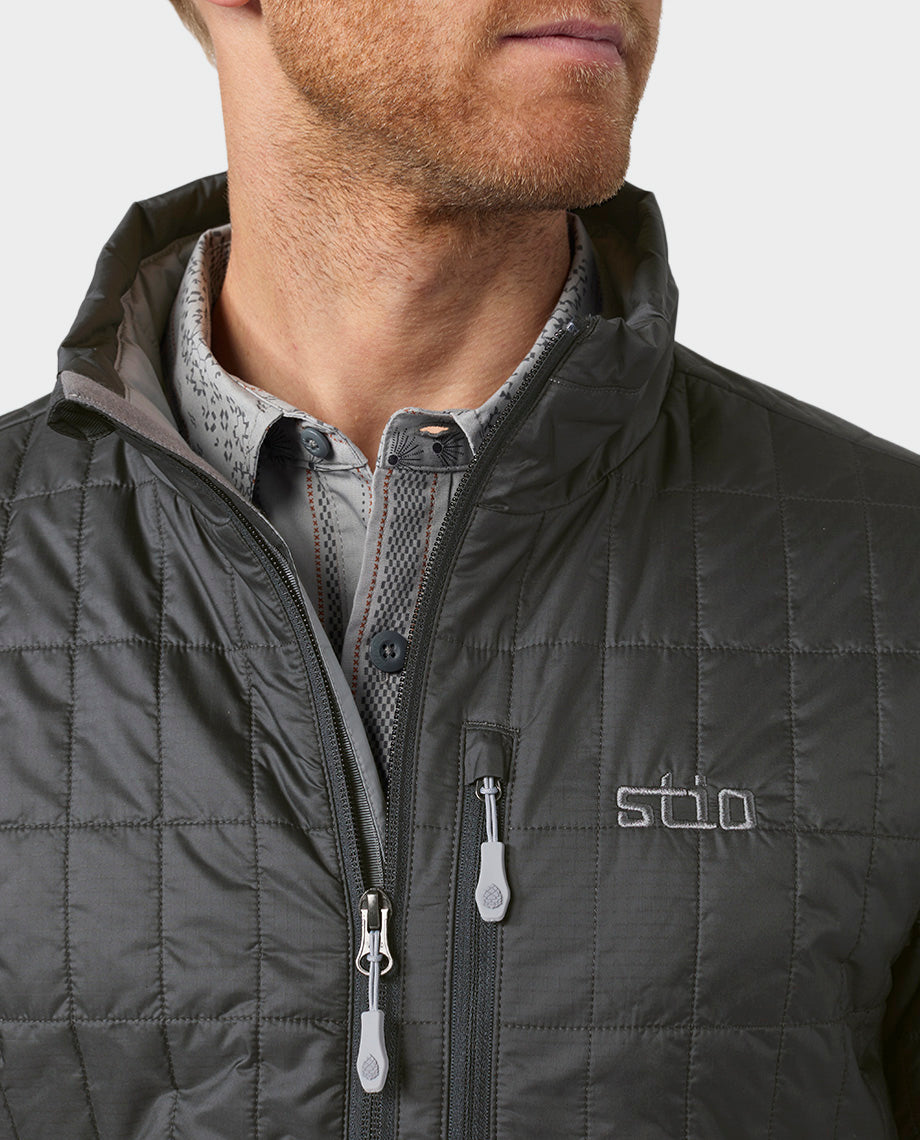 Stio Mens Azura Insulated Jacket in Boundary Black