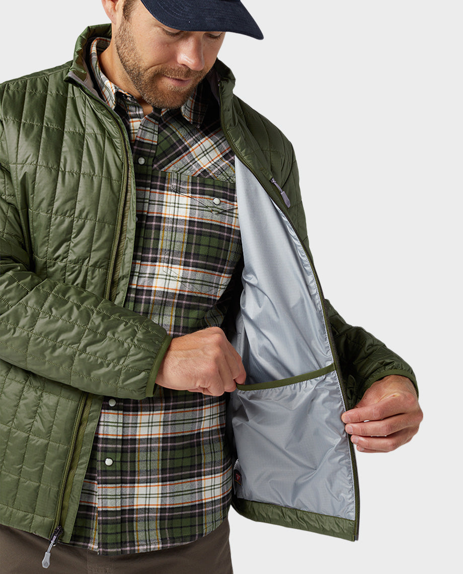 Stio Mens Azura Insulated Jacket in Pine Forest