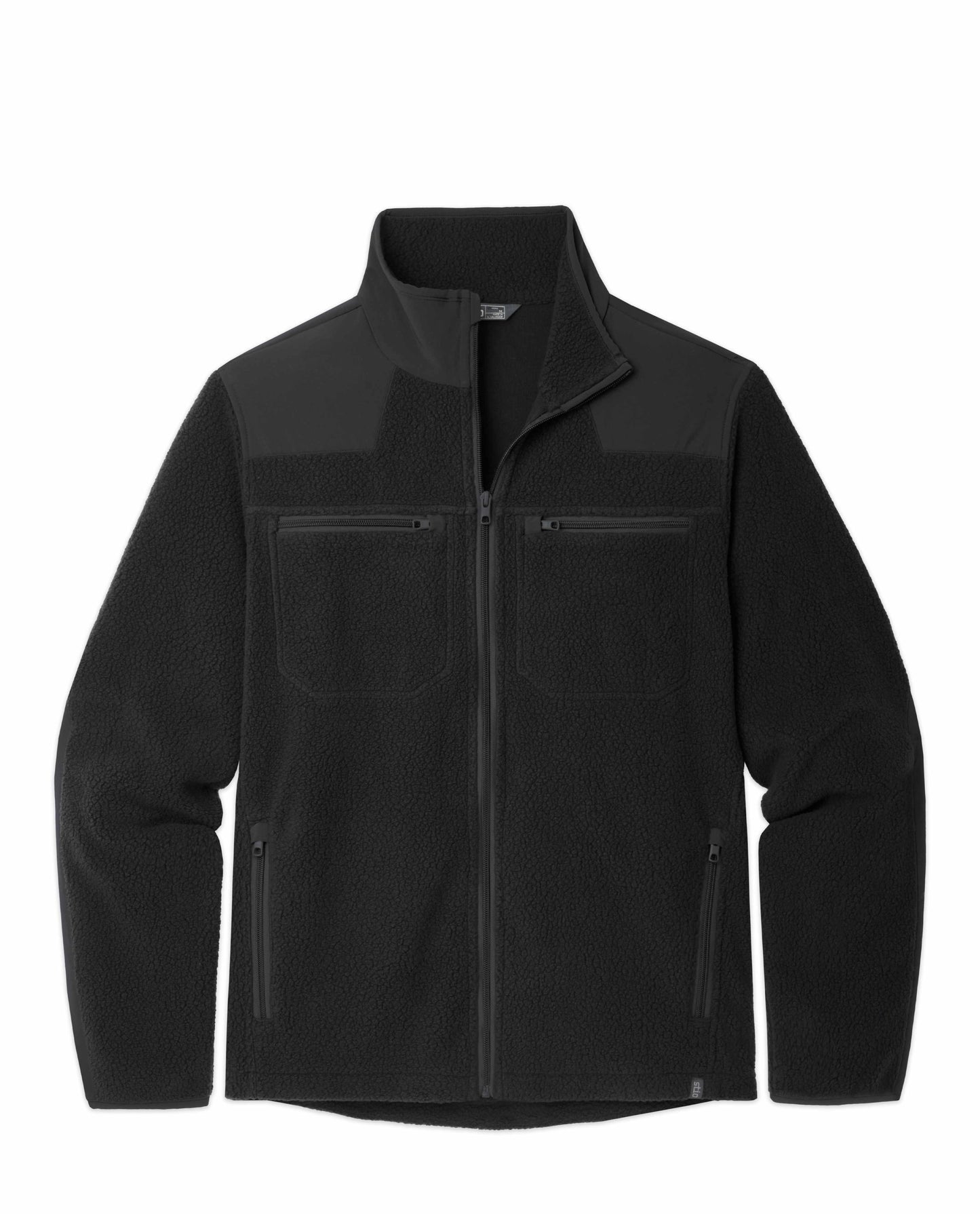 Stio Mens Rawlins Fleece Jacket in Abyss Boundary Black