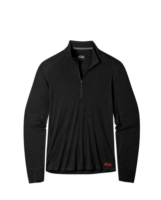 Stio Mens Basis PeakWool Lightweight Half Zip in Abyss