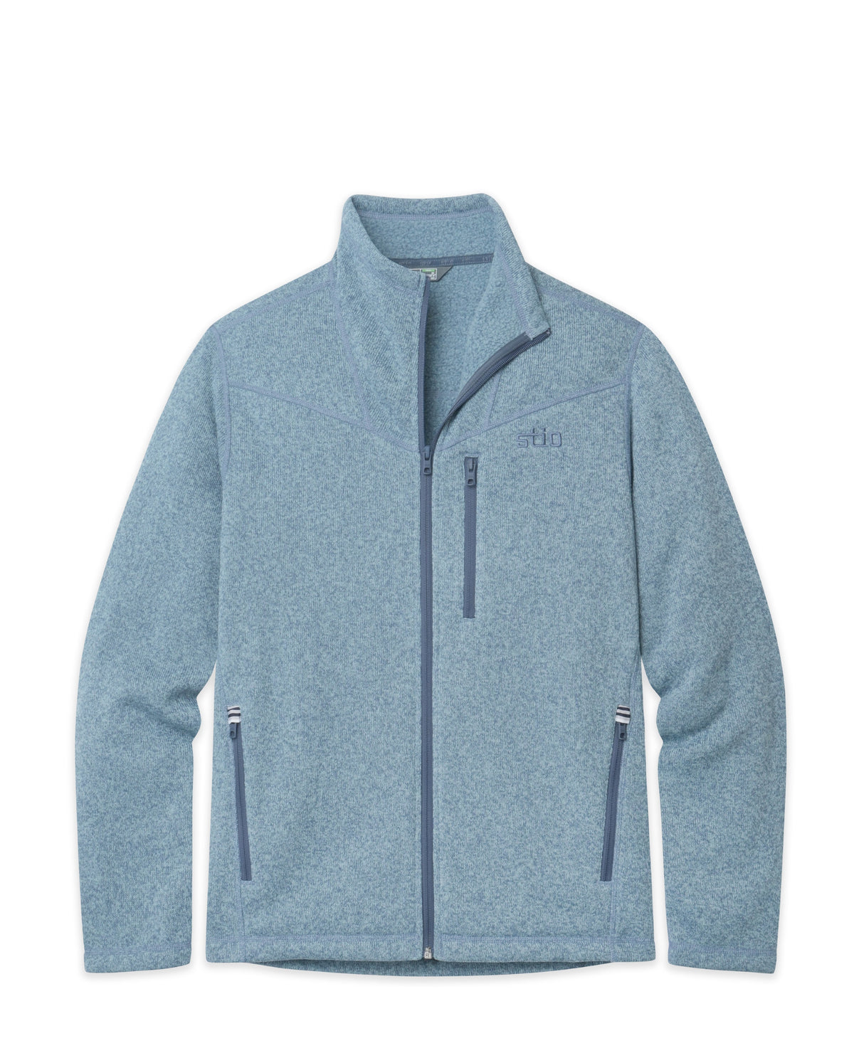 Stio Mens Wilcox Fleece Jacket in  Vintage Indigo Heather