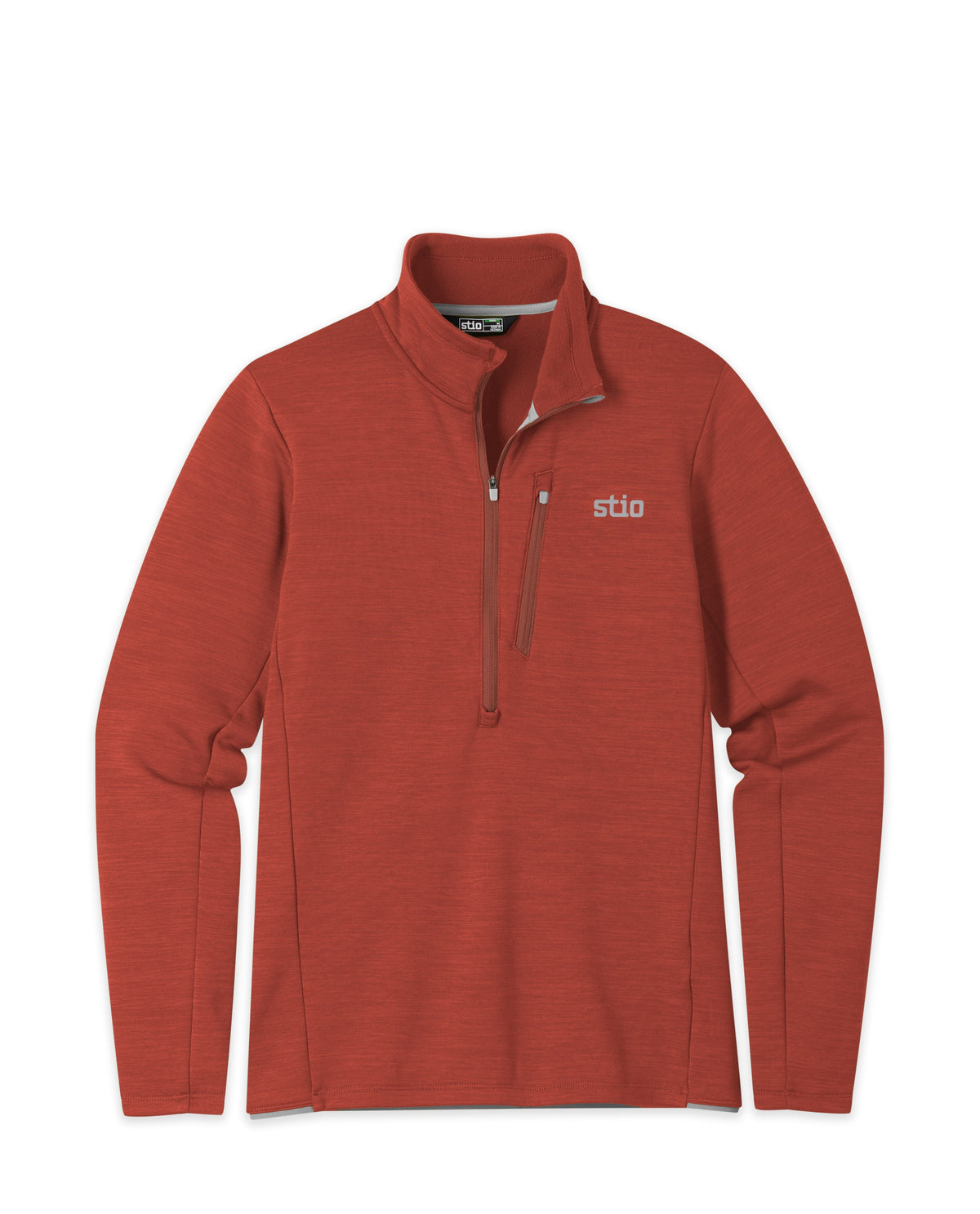 Stio Mens Glide Power Stretch Half Zip in Redrock Heather