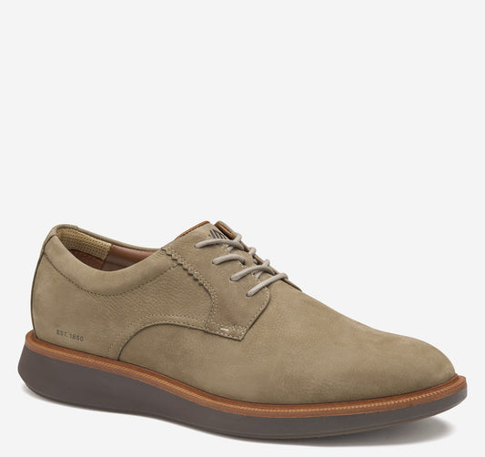 Johnston & Murphy XC+ Parker Plain Toe in Taupe Waterproof Nubuck