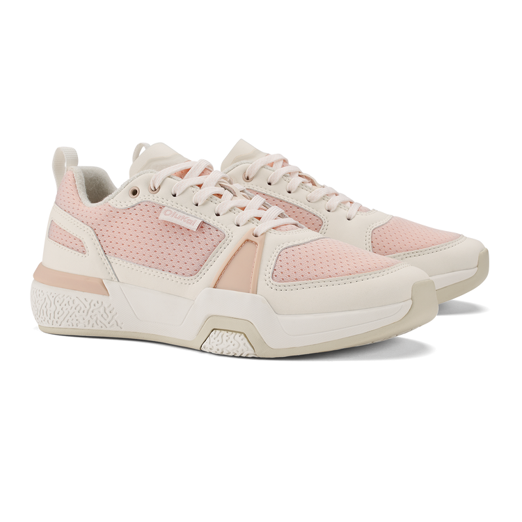 Womens Olukai Anau Pickleball Sneakers in Rose Dust/Bright White