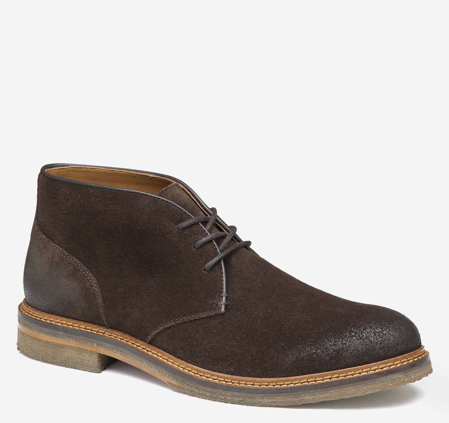 Johnston & Murphy Calder Chukka Boot in Brown Oiled Suede