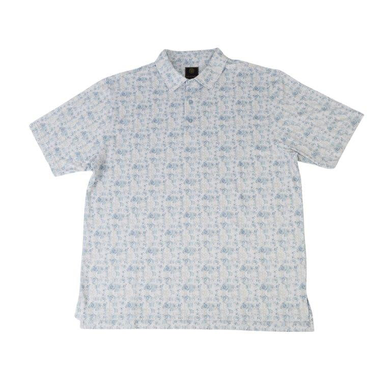F/X Fusion Printed Performance Polo in Aqua