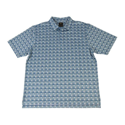 F/X Fusion Printed Performance Polo in Teal